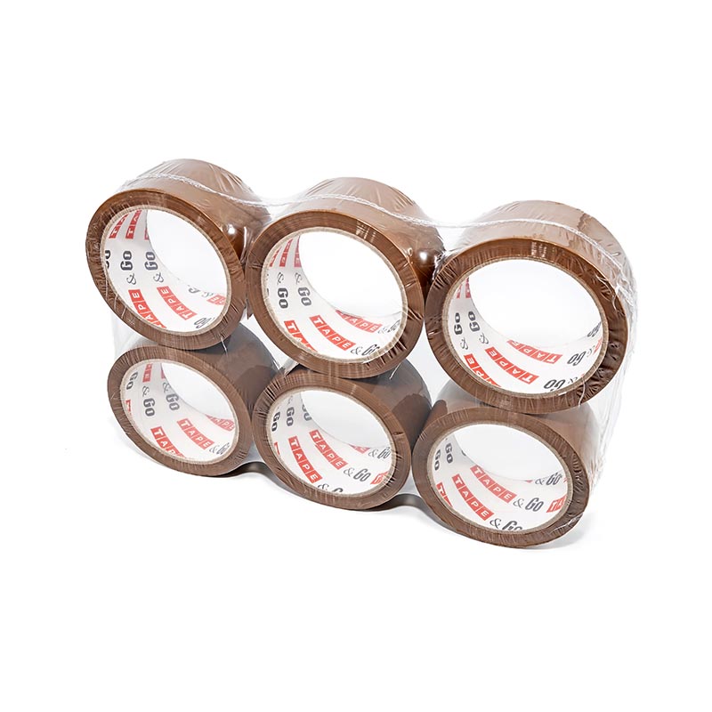 6 Rolls Of LOW NOISE CLEAR PACKING TAPE 50mm x 66m 